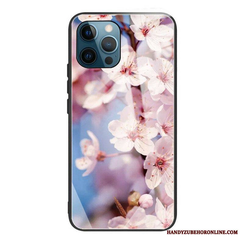 Kuori iPhone 13 Pro Karkaistu Lasi Realistiset Kukat