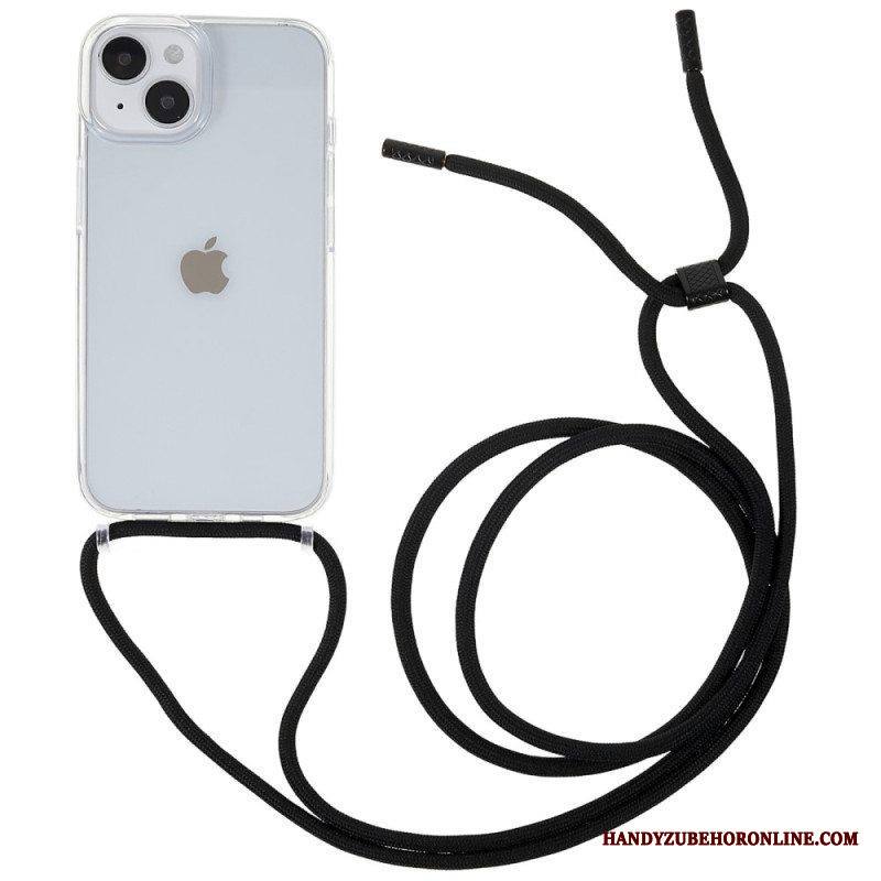 Kuori iPhone 14 Läpinäkyvä Värillisellä Johdolla