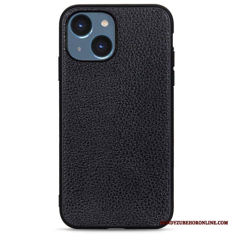 Kuori iPhone 14 Plus Aitoa Litsi-nahkaa