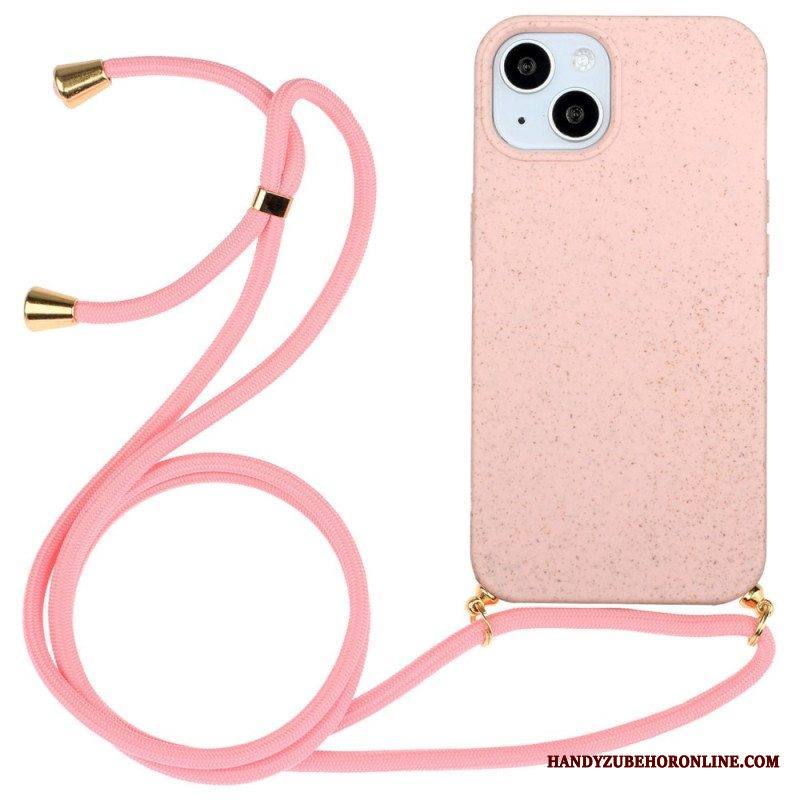 Kuori iPhone 14 Plus Silikoni Värillisellä Johdolla