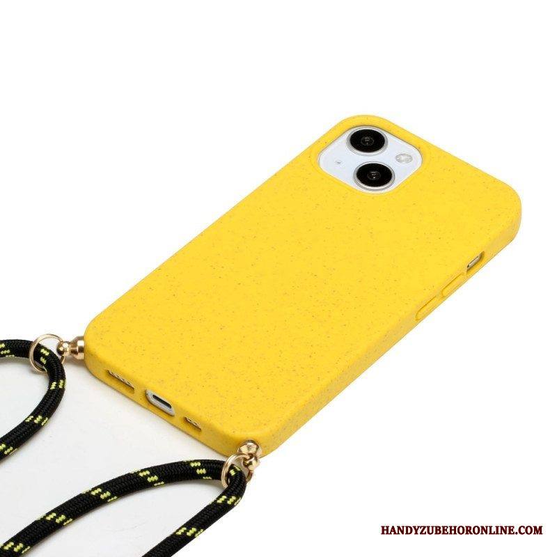 Kuori iPhone 14 Plus Silikoni Värillisellä Johdolla