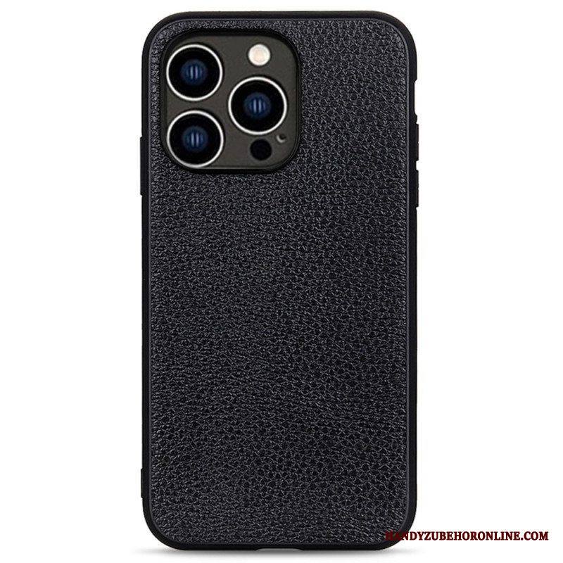Kuori iPhone 14 Pro Aitoa Litsi-nahkaa
