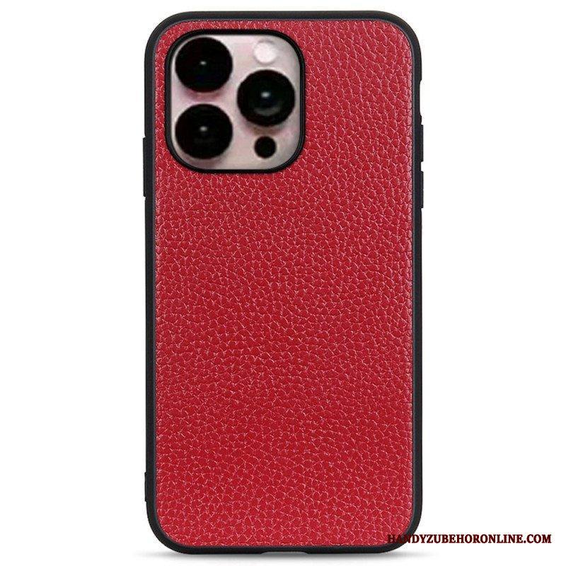 Kuori iPhone 14 Pro Max Aitoa Litsi-nahkaa