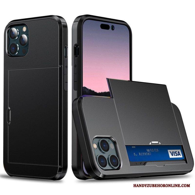 Kuori iPhone 14 Pro Max Kaksi Vetoketjullista Korttikoteloa