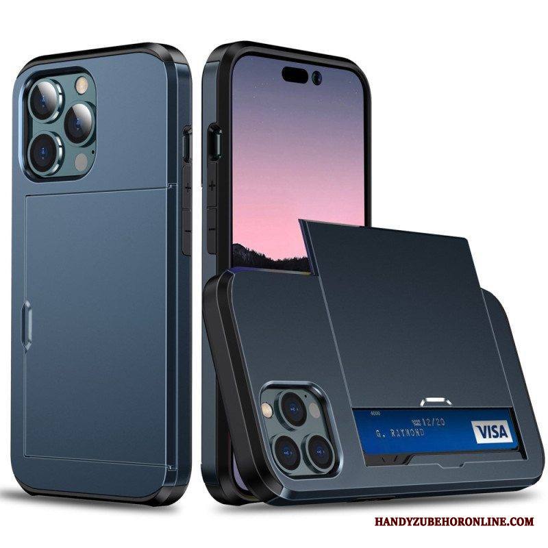 Kuori iPhone 14 Pro Max Kaksi Vetoketjullista Korttikoteloa