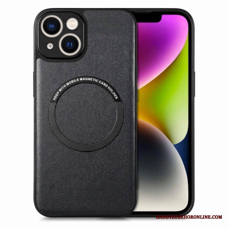 Kuori iPhone 15 Plus Nahkaefekti Magsafe-yhteensopiva