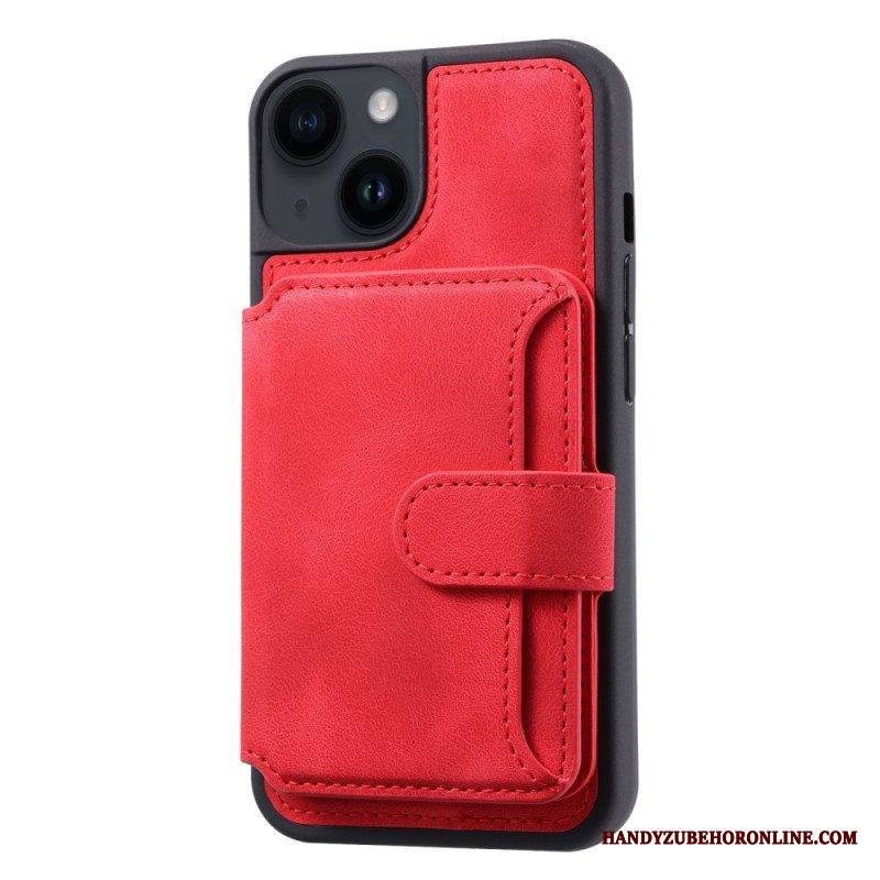 Kuori iPhone 15 Plus Rfid-korttipidikkeen Tuki
