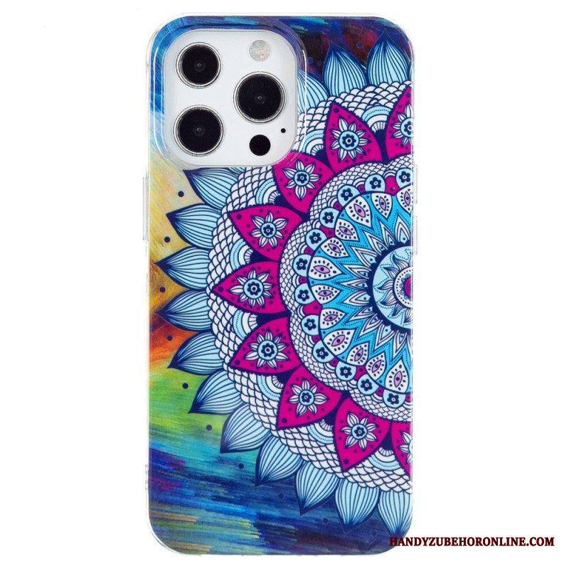 Kuori iPhone 15 Pro Fluoresoiva Mandala