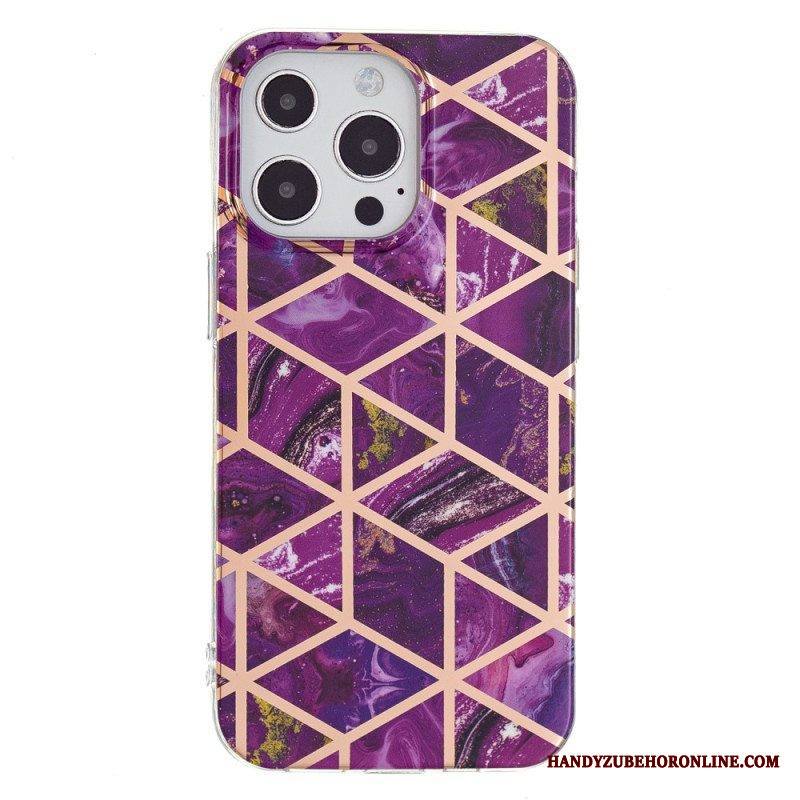 Kuori iPhone 15 Pro Max Geometrinen Marmori