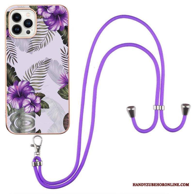 Kuori iPhone 15 Pro Max Kiristysnyörillä Kukkanauhalla