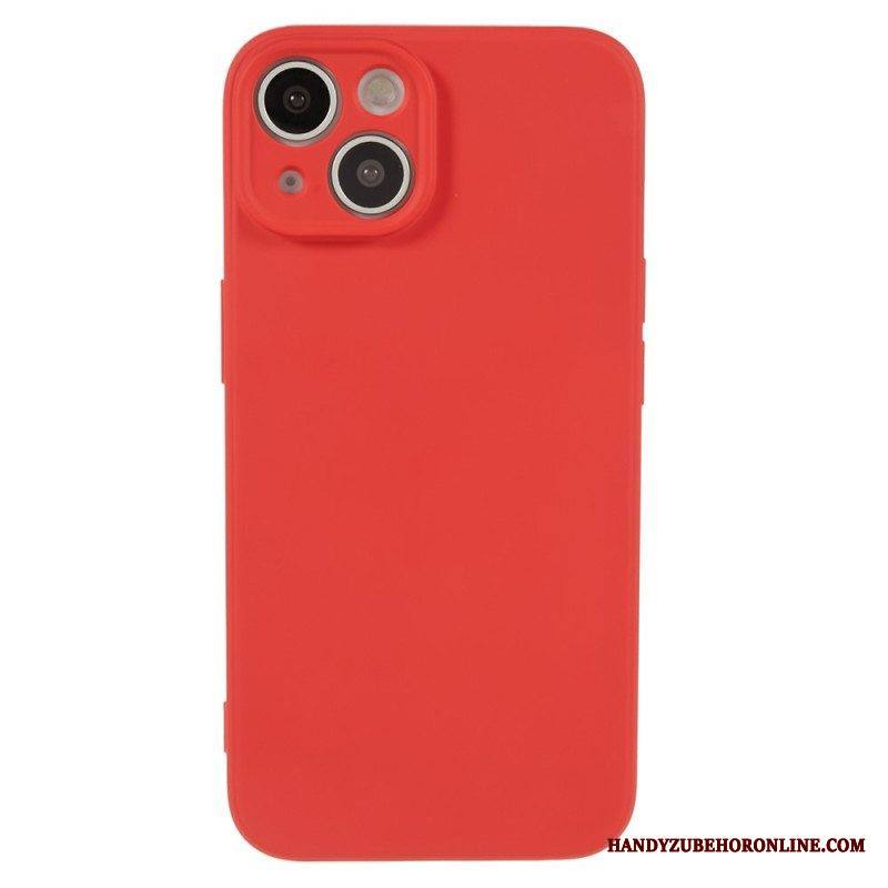 Kuori iPhone 15 Silikoni Ja Mikrokuitu