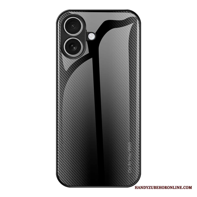 Kuori iPhone 17 Hiilikuitukuvioinen Karkaistu Lasi