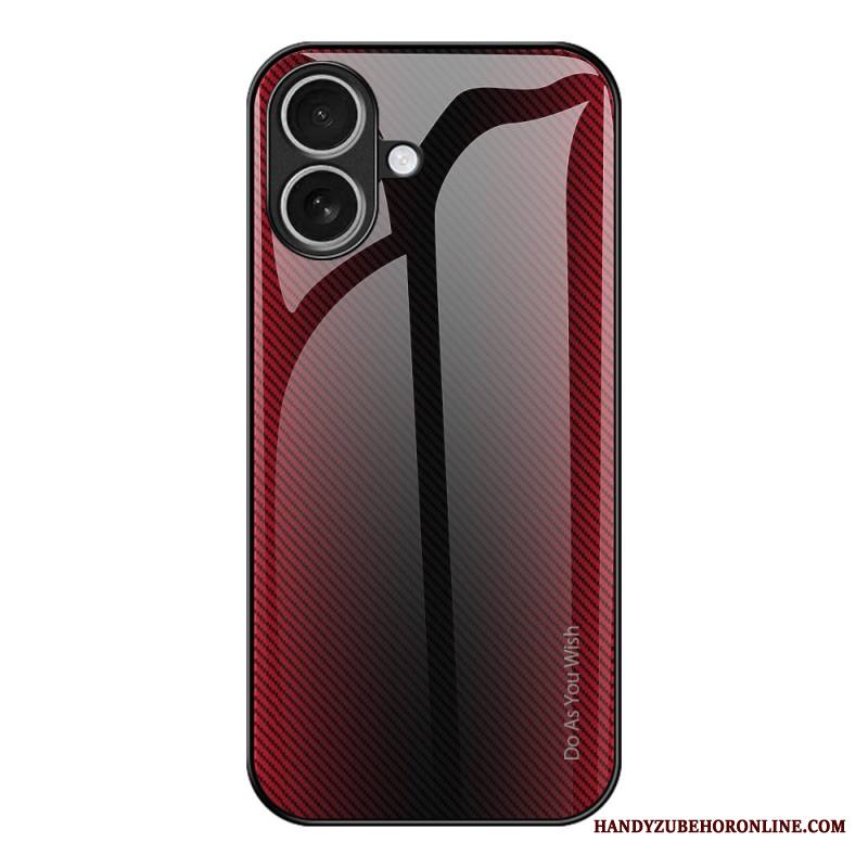 Kuori iPhone 17 Hiilikuitukuvioinen Karkaistu Lasi