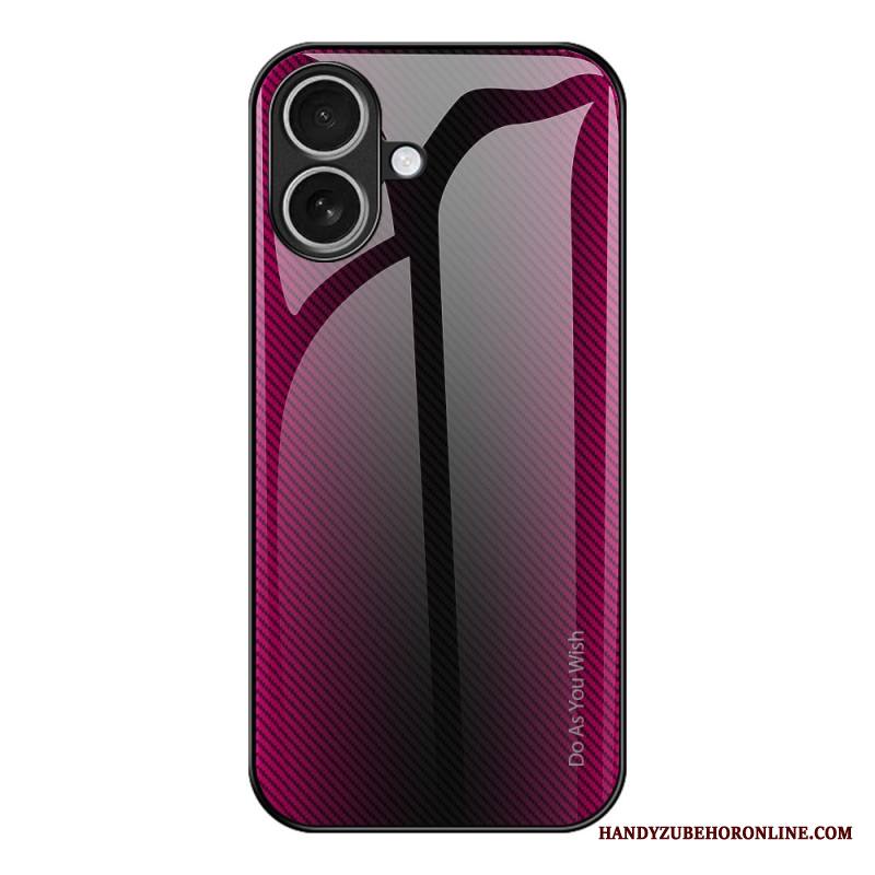 Kuori iPhone 17 Hiilikuitukuvioinen Karkaistu Lasi