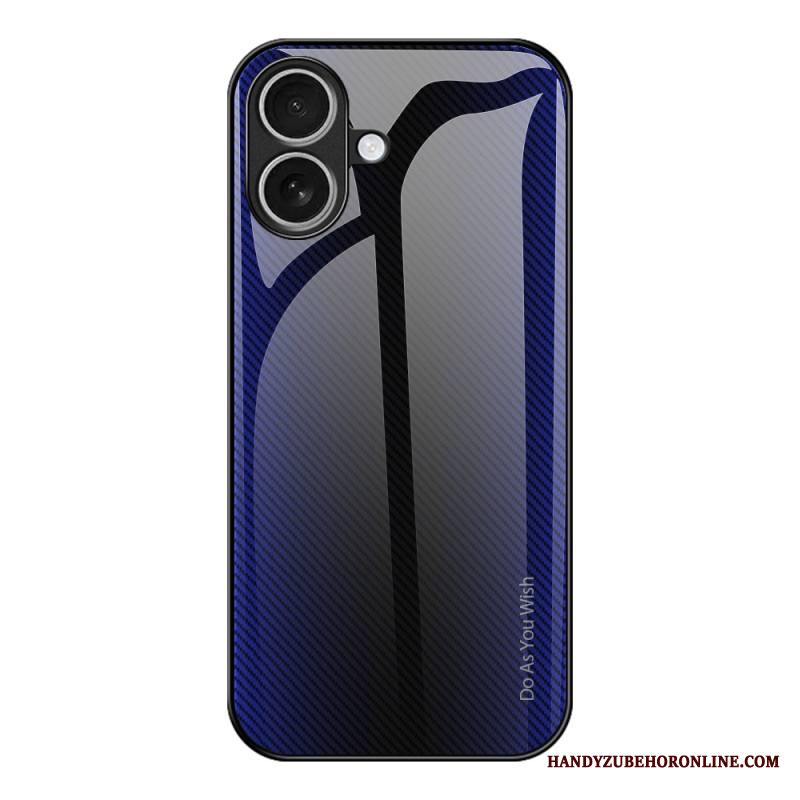 Kuori iPhone 17 Hiilikuitukuvioinen Karkaistu Lasi