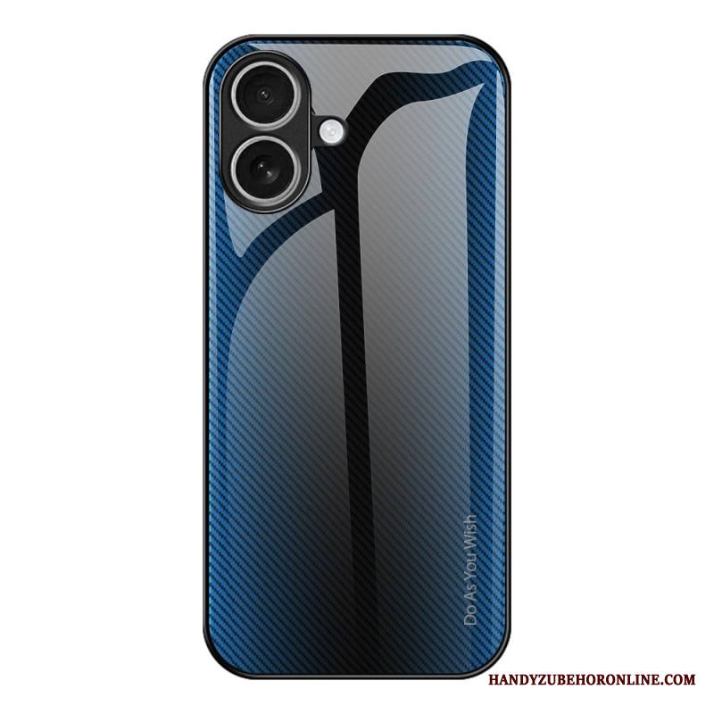 Kuori iPhone 17 Hiilikuitukuvioinen Karkaistu Lasi