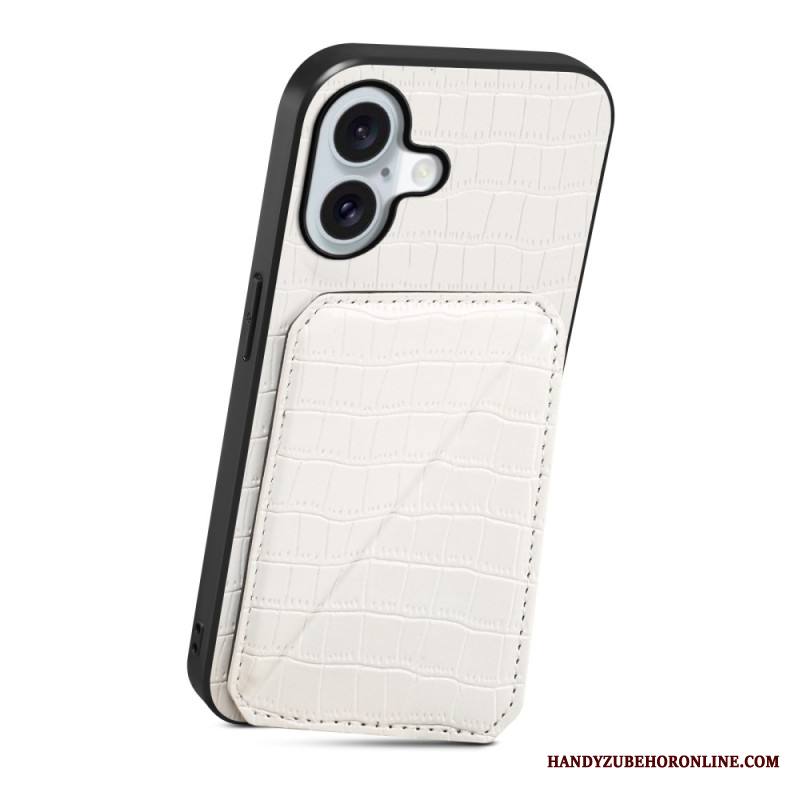 Kuori iPhone 17 Krokotiilikuvioinen Korttikotelo