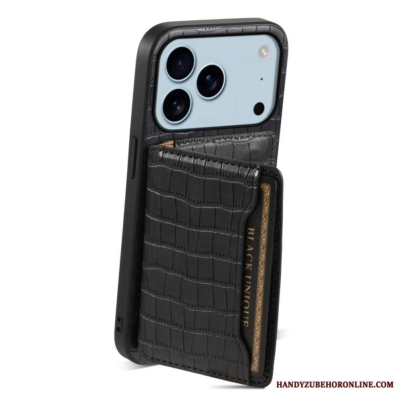 Kuori iPhone 17 Pro Krokotiilikuvioinen Korttikotelo