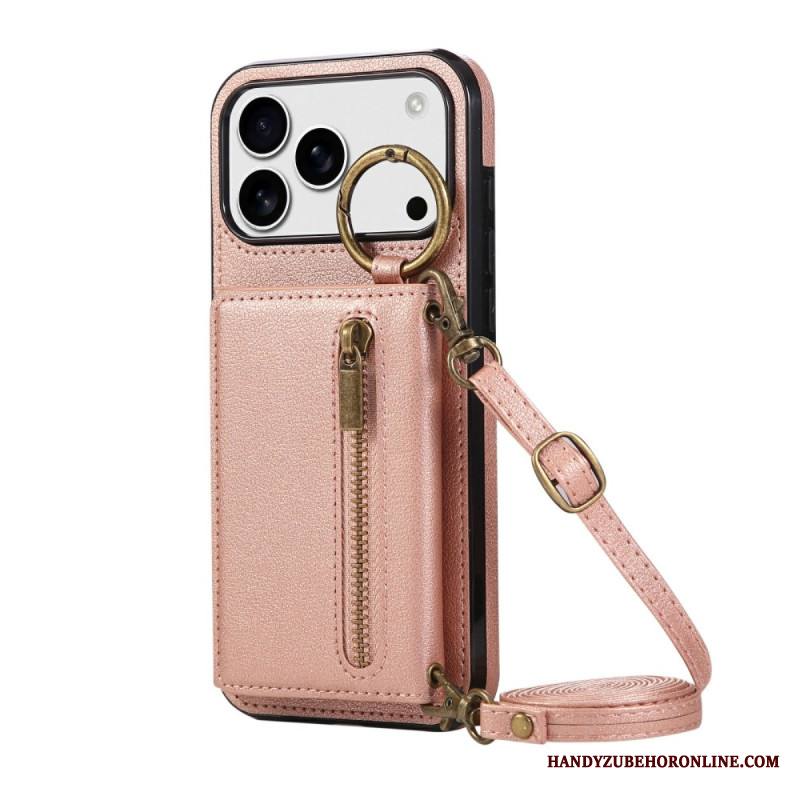 Kuori iPhone 17 Pro Lompakko Olkahihnalla Suojakuori