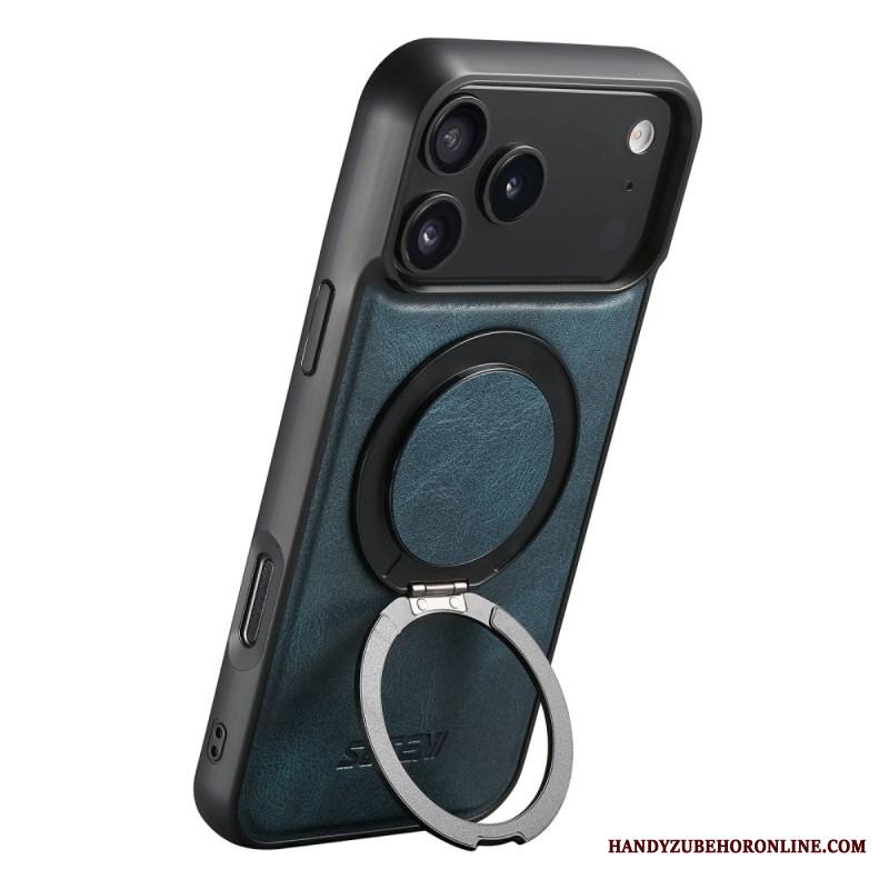 Kuori iPhone 17 Pro Magsafe-yhteensopiva Vahattu Nahkaefekti Pyörivällä Kiinnikkeellä