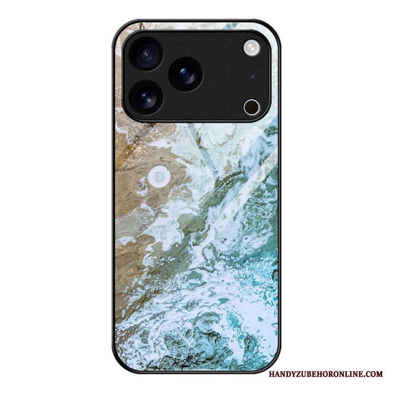 Kuori iPhone 17 Pro Marmorikuvioinen Lasi Suojakuori