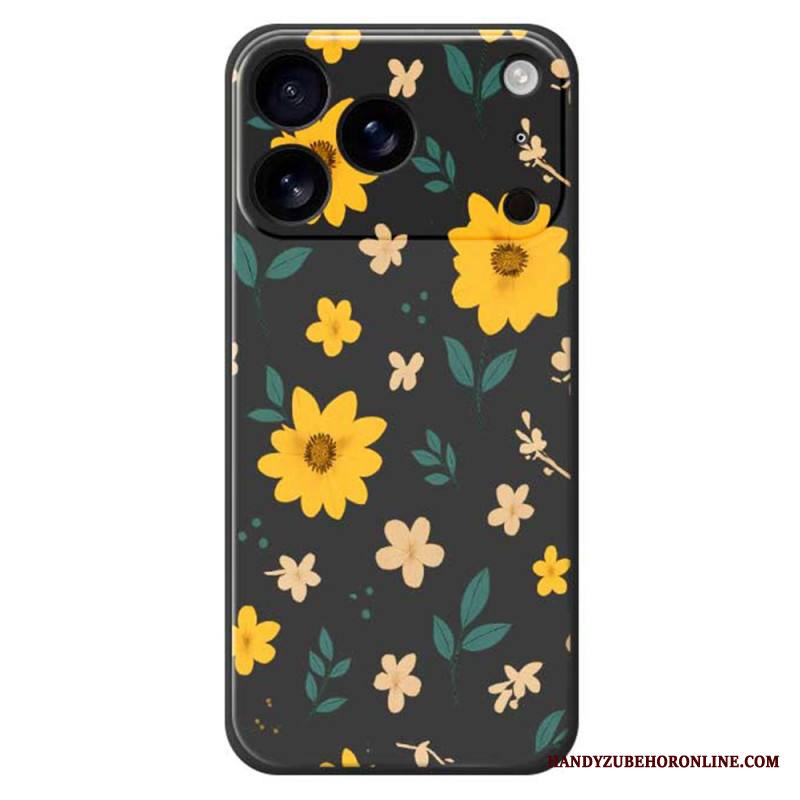 Kuori iPhone 17 Pro Nestemäisestä Silikonista Tehdyt Päivänkakkarat Suojakuori