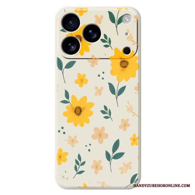 Kuori iPhone 17 Pro Nestemäisestä Silikonista Tehdyt Päivänkakkarat Suojakuori