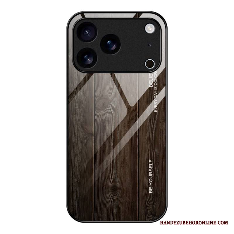 Kuori iPhone 17 Pro Puukuvioitu Karkaistu Lasi