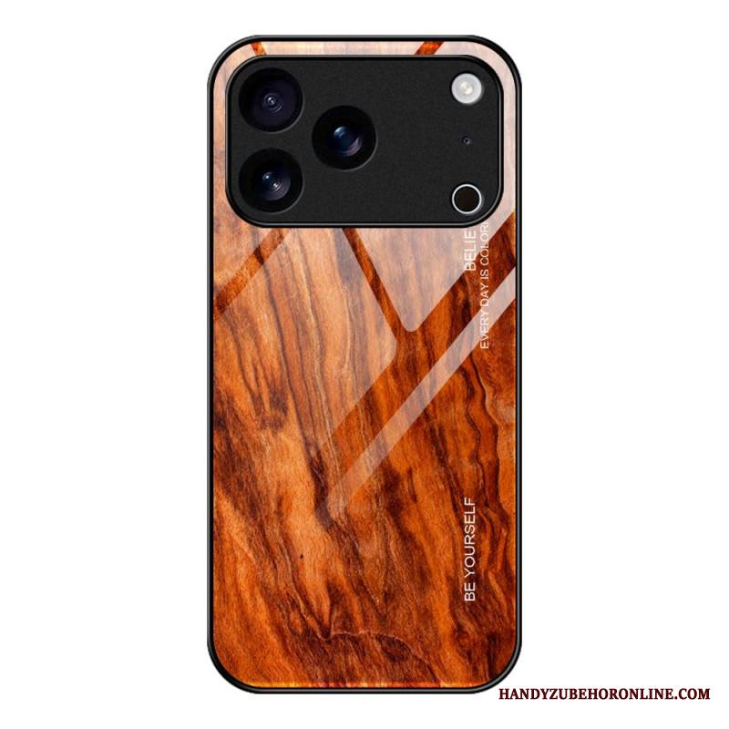 Kuori iPhone 17 Pro Puukuvioitu Karkaistu Lasi