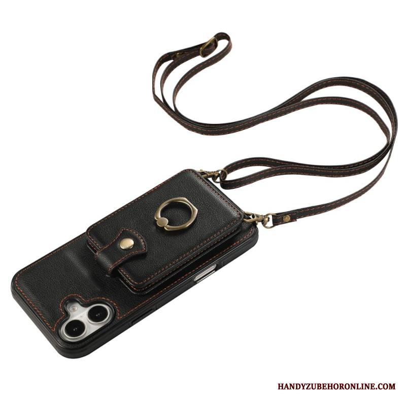 Kuori iPhone 17 Usean Kortin Pidike Ja Olkahihna Suojakuori