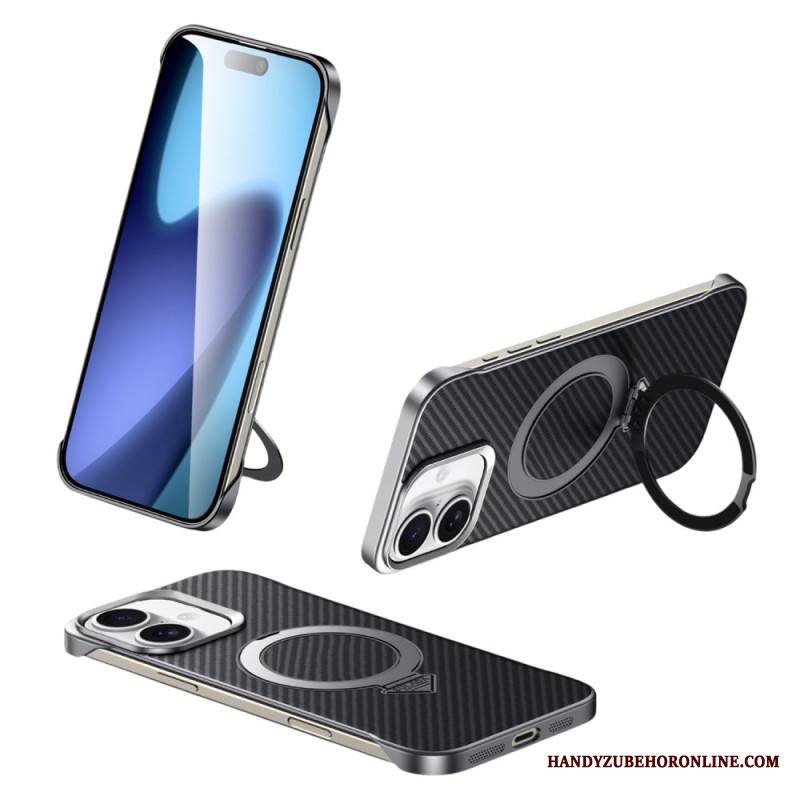 Kuori iPhone 17 Yhteensopiva Magsafe Leather Effect -kotelon Ja Telineen Kanssa