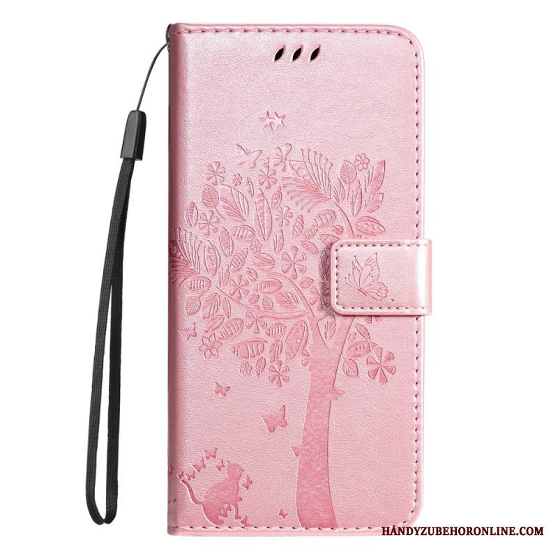 Lederhüllen Xiaomi Redmi Note 14 Pro 5g Handyhülle Baum Und Katze