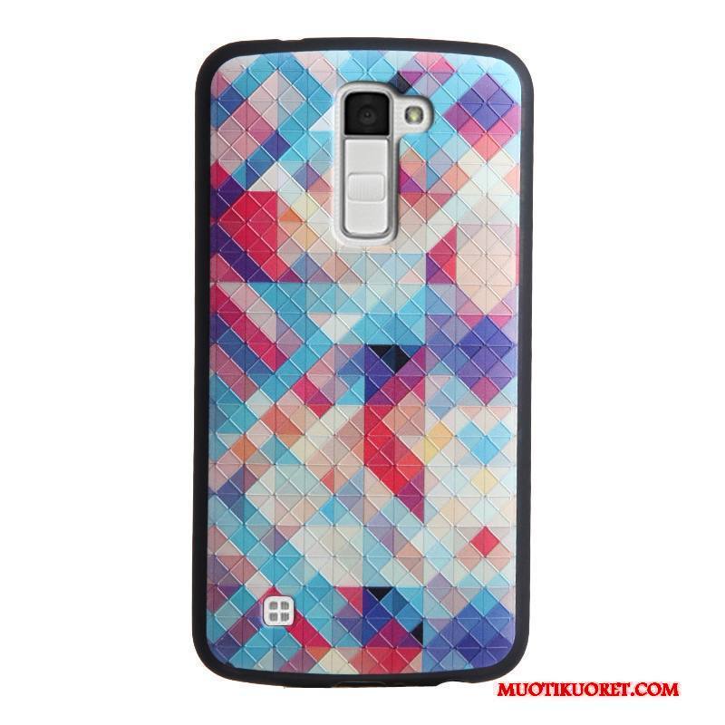 Lg K10 Kuori Monivärinen Kotelo Pehmeä Neste Puhelimen Kuoret Kohokuviointi Silikoni Suojaus