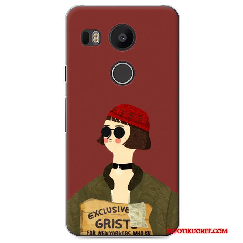 Lg Nexus 5x Kuori Trendi Kotelo Suojaus Takakansi Vihreä Rakastunut Puhelimen
