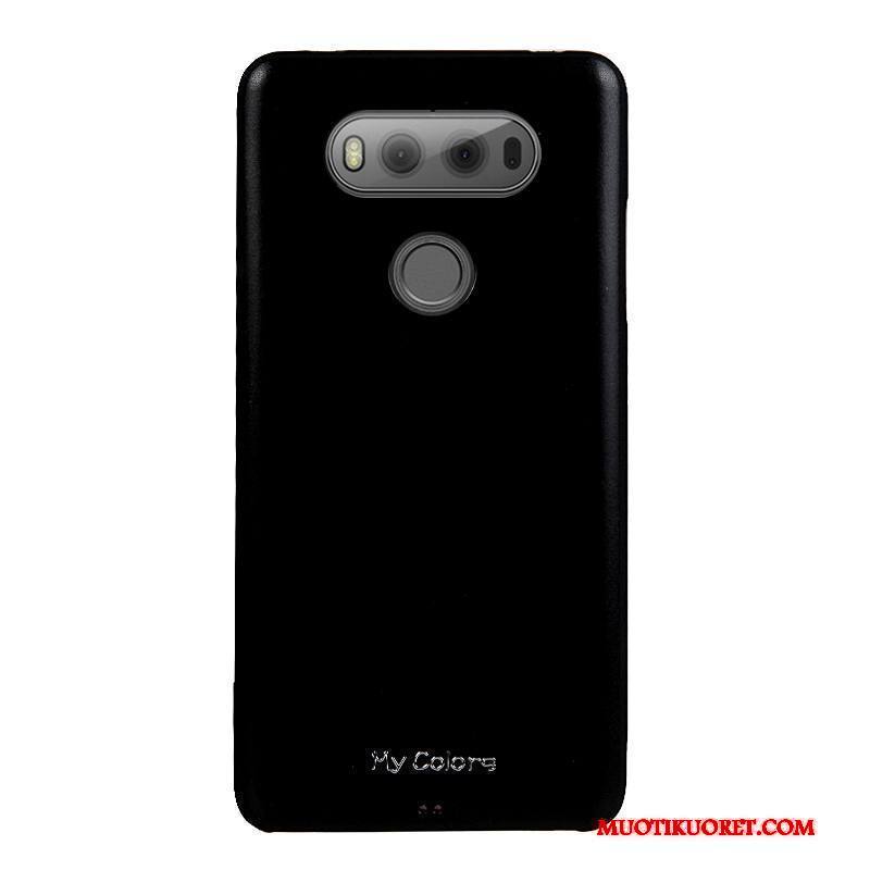 Lg V20 Kuori Nahka Pehmeä Neste Kotelo Suojaus Liiketoiminta Puhelimen Kuoret Sininen