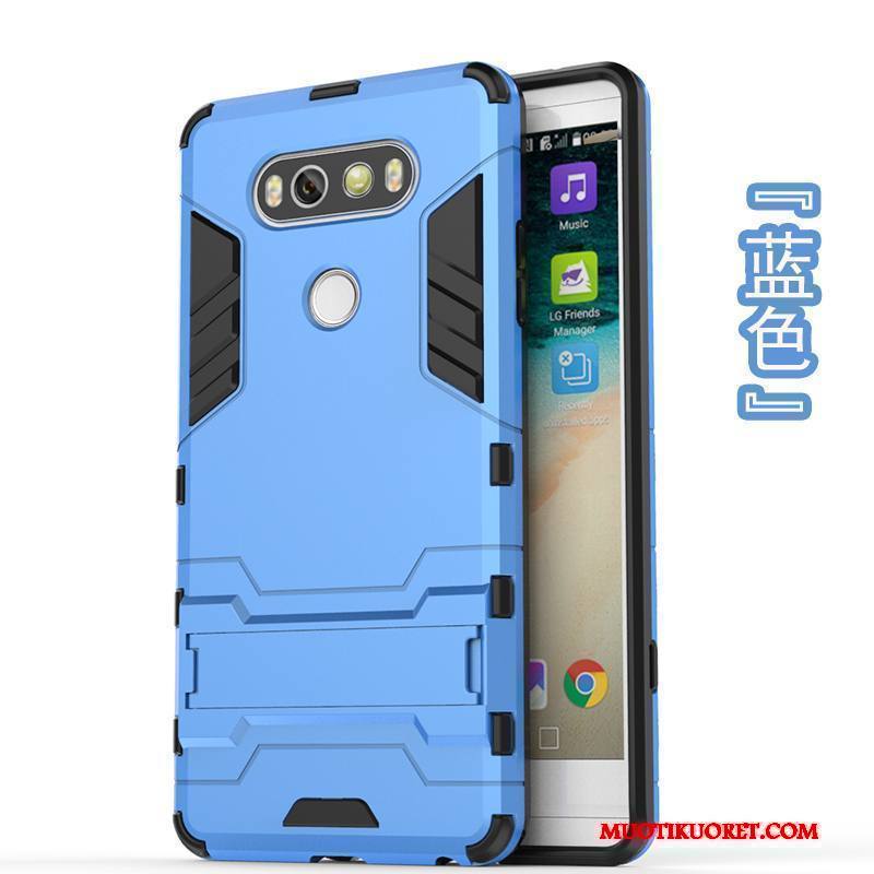 Lg V20 Tuki Murtumaton Harmaa Kova Suojaus Kotelo Kuori