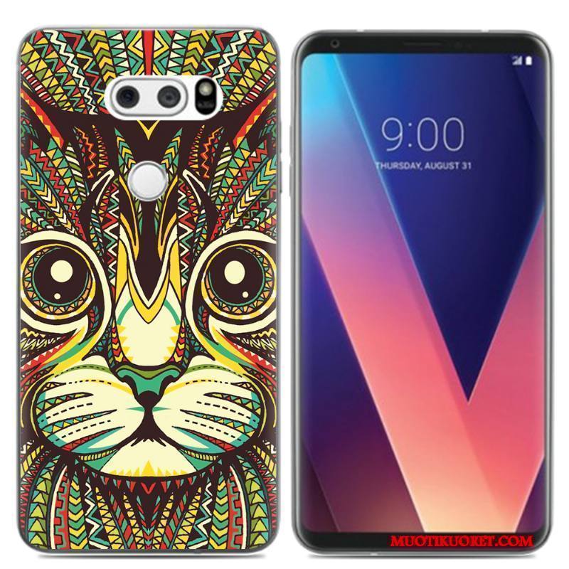 Lg V30 Kuori Luova Monivärinen Silikoni Puhelimen Pehmeä Neste Pieni Puhelimen Kuoret