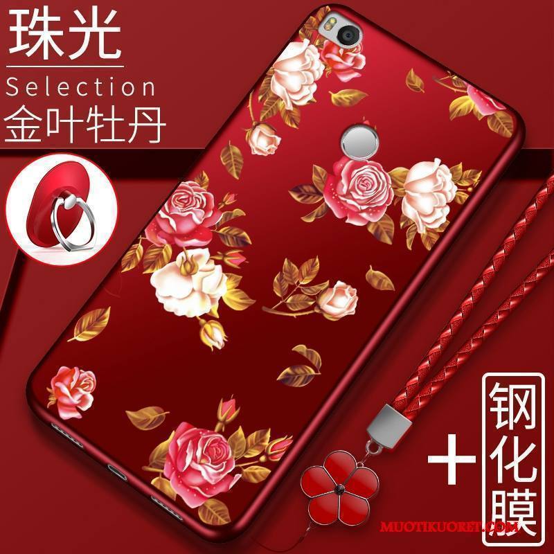 Mi Max 2 All Inclusive Silikoni Murtumaton Pieni Kuori Kotelo Punainen