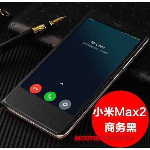 Mi Max 2 Kuori Simpukka Nahkakotelo Kulta Puhelimen Kuoret All Inclusive Suojaus Pinkki