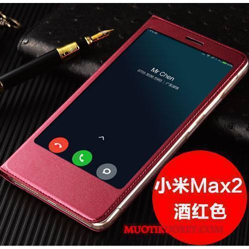 Mi Max 2 Kuori Simpukka Nahkakotelo Kulta Puhelimen Kuoret All Inclusive Suojaus Pinkki