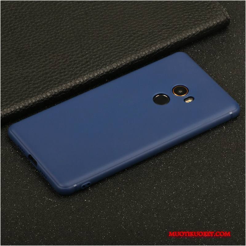 Mi Mix 2 Kuori Pesty Suede Pieni Puhelimen Kuoret Silikoni Pehmeä Neste All Inclusive Punainen