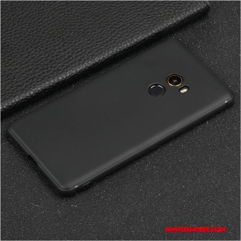 Mi Mix 2 Kuori Pesty Suede Pieni Puhelimen Kuoret Silikoni Pehmeä Neste All Inclusive Punainen
