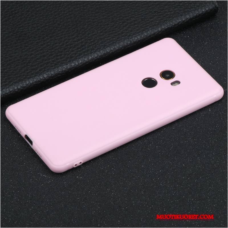Mi Mix 2 Kuori Pesty Suede Pieni Puhelimen Kuoret Silikoni Pehmeä Neste All Inclusive Punainen