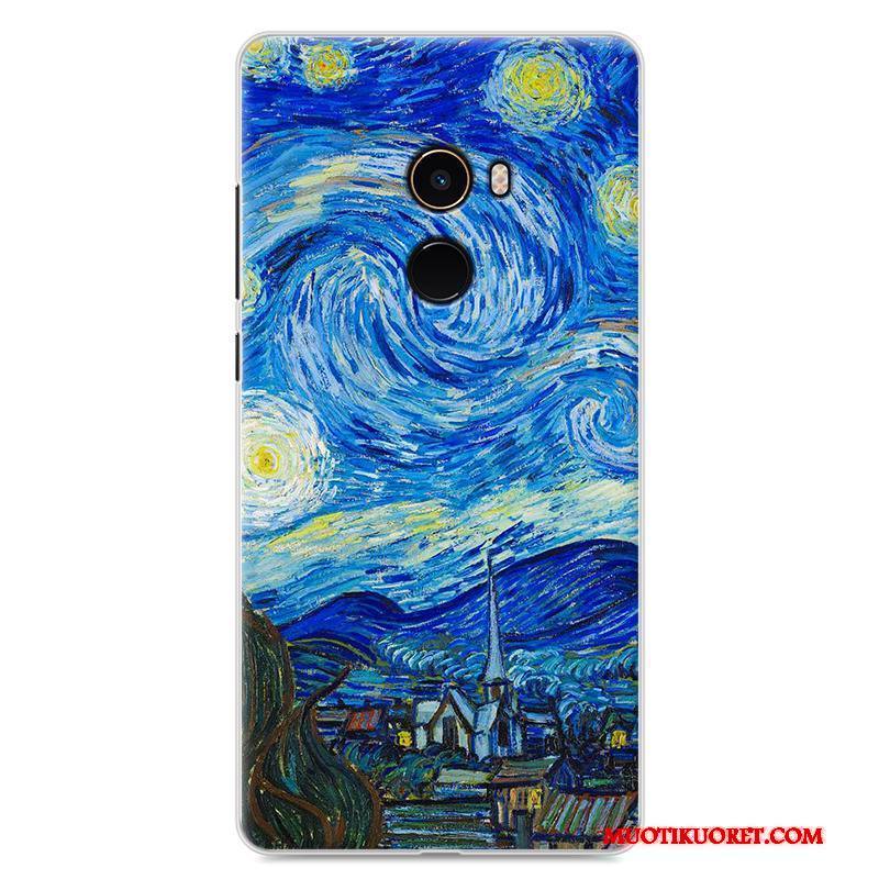 Mi Mix 2 Pehmeä Neste Sininen Kuori Persoonallisuus Pieni Suojaus Maalaus