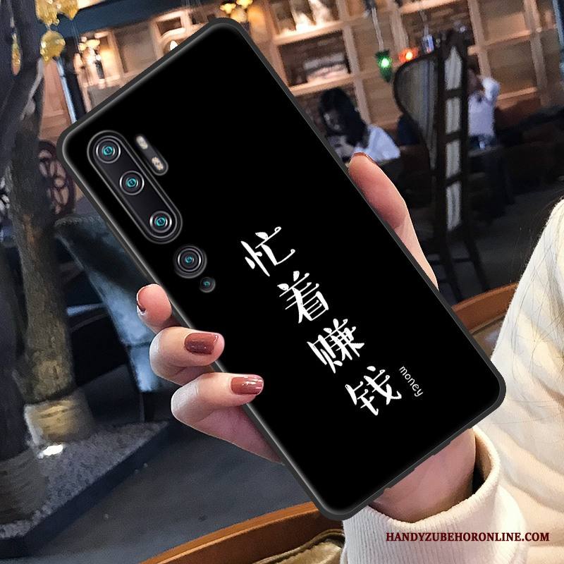 Mi Note 10 Musta Kuori Puhelimen Kuoret Kotelo Pieni Luova Pehmeä Neste