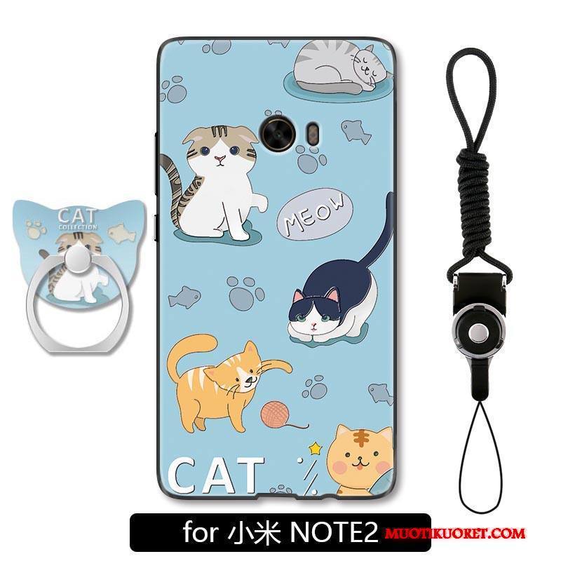 Mi Note 2 Kuori Kotelo Ihana Pesty Suede Vihreä Sarjakuva Kohokuviointi Vaalean