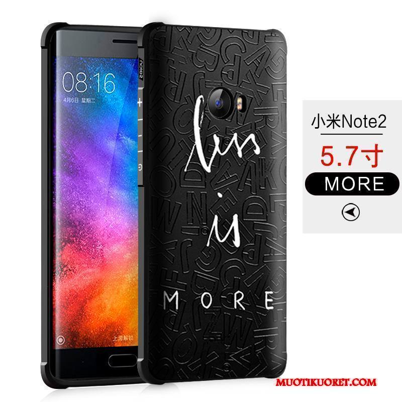 Mi Note 2 Kuori Musta Kotelo Trendi Puhelimen Kuoret All Inclusive Murtumaton Suojaus