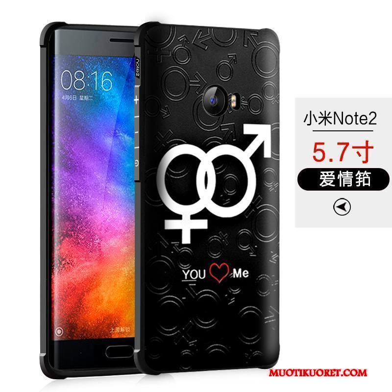 Mi Note 2 Kuori Musta Kotelo Trendi Puhelimen Kuoret All Inclusive Murtumaton Suojaus