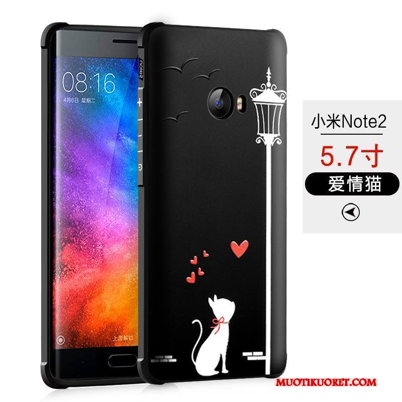 Mi Note 2 Kuori Musta Kotelo Trendi Puhelimen Kuoret All Inclusive Murtumaton Suojaus