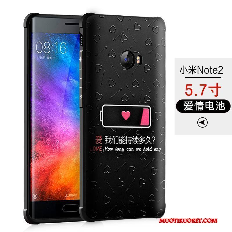 Mi Note 2 Kuori Musta Kotelo Trendi Puhelimen Kuoret All Inclusive Murtumaton Suojaus
